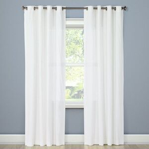 Open Box - Threshold - 54"x84" Light Filtering Solid Window Curtain Panel White